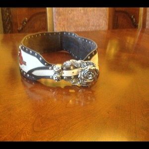 LeatheRock skull heart belt .